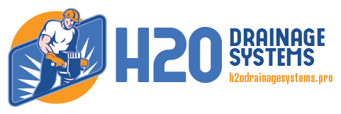 Logo for H2O Drainage Systems, Traverse City, Michigan