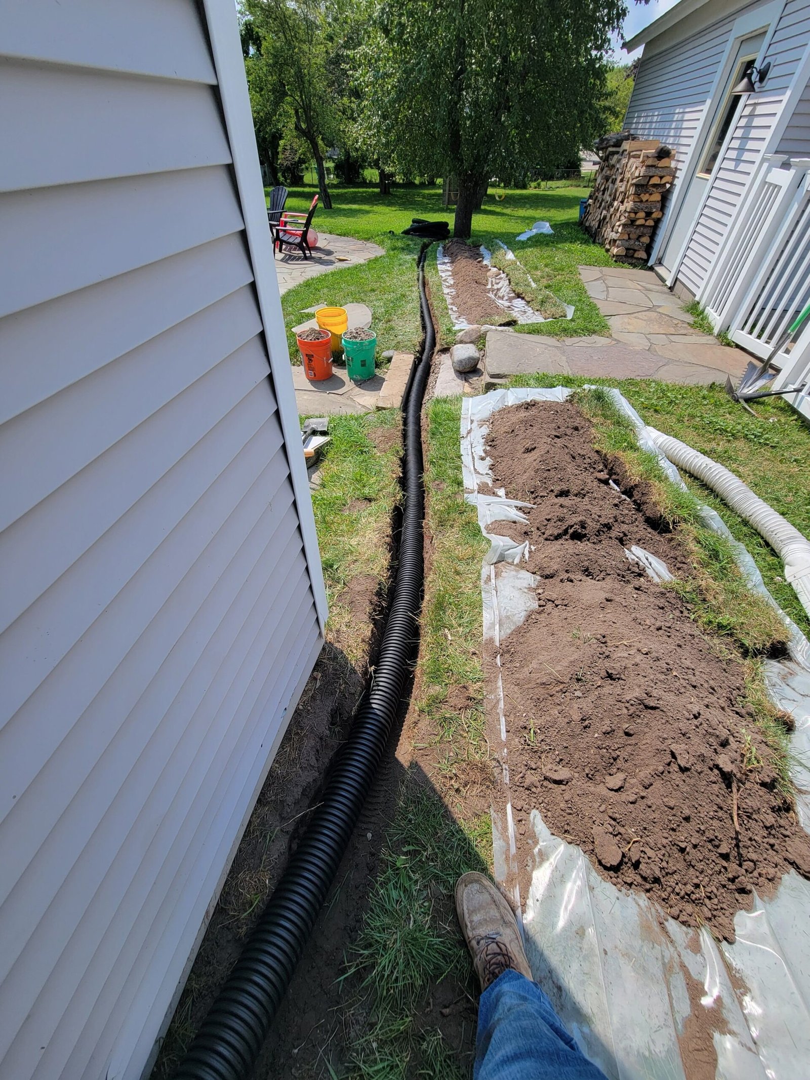 Basement waterproofing and drainage services in Traverse City MI by H2O Drainage Systems