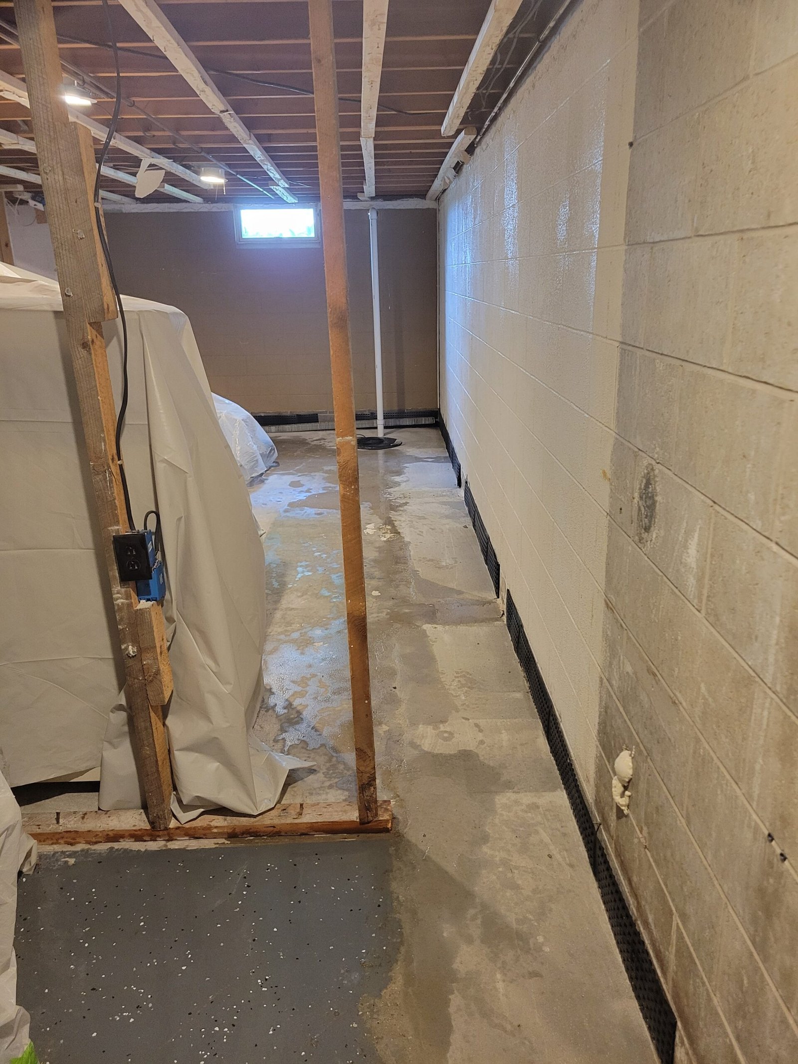 interior drainage systems finished