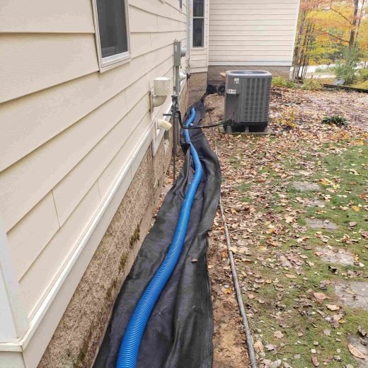 exterior drainage system